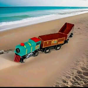 Wooden Mouse Mine TWEETSIE RAILROAD train locomotive cargo cars - NC History